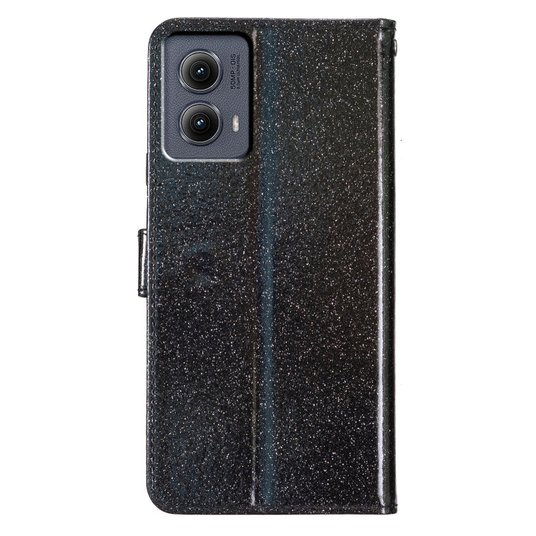 For Motorola Edge 2024 Glitter Powder Flip Leather Phone Case