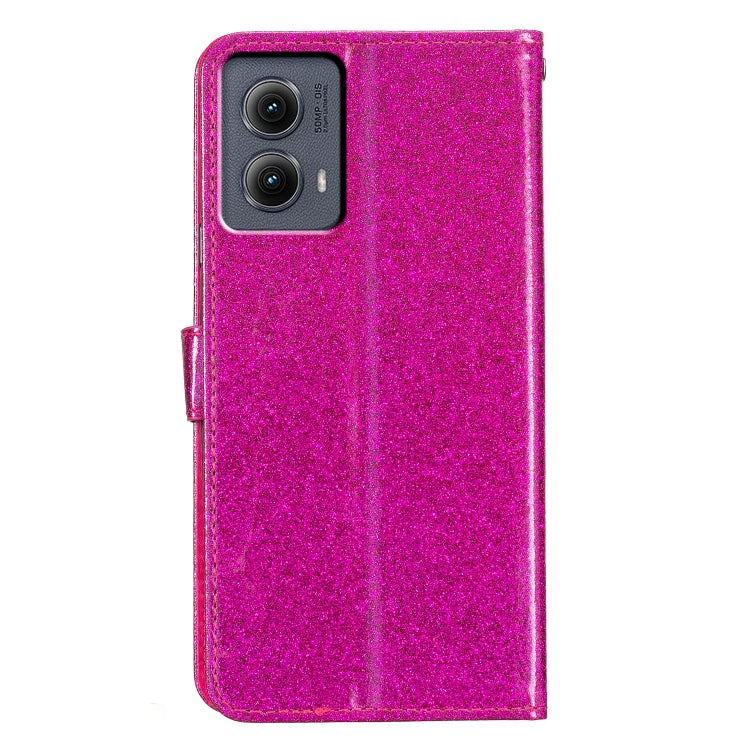 For Motorola Edge 2024 Glitter Powder Flip Leather Phone Case