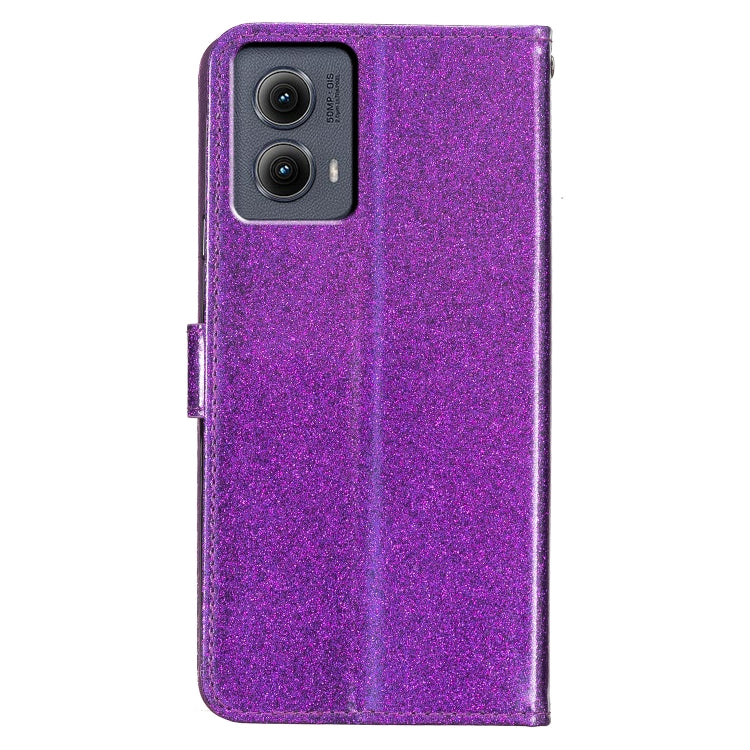 For Motorola Edge 2024 Glitter Powder Flip Leather Phone Case