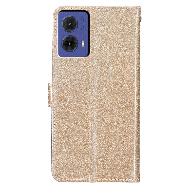 For Motorola Moto G85 Glitter Powder Flip Leather Phone Case