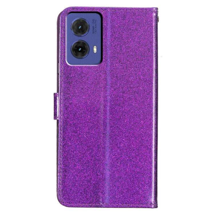 For Motorola Moto G85 Glitter Powder Flip Leather Phone Case