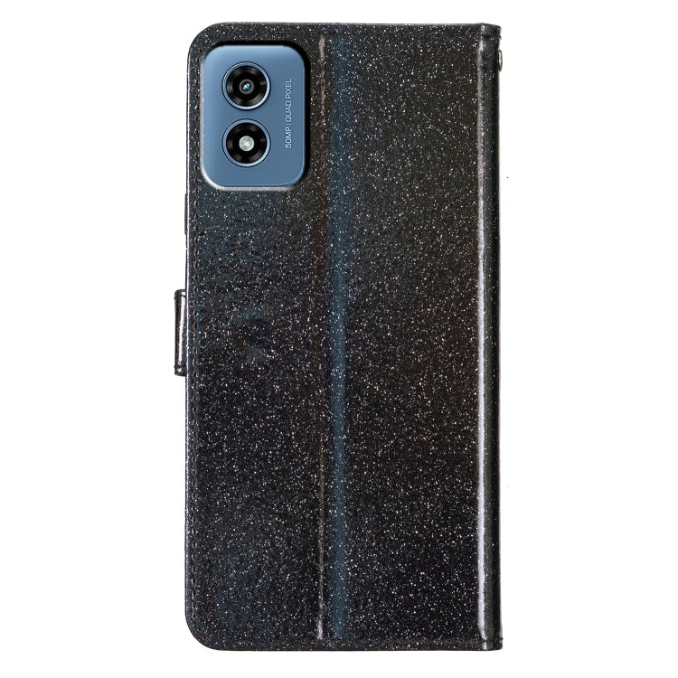 For Motorola Moto G Play 2024 Glitter Powder Flip Leather Phone Case