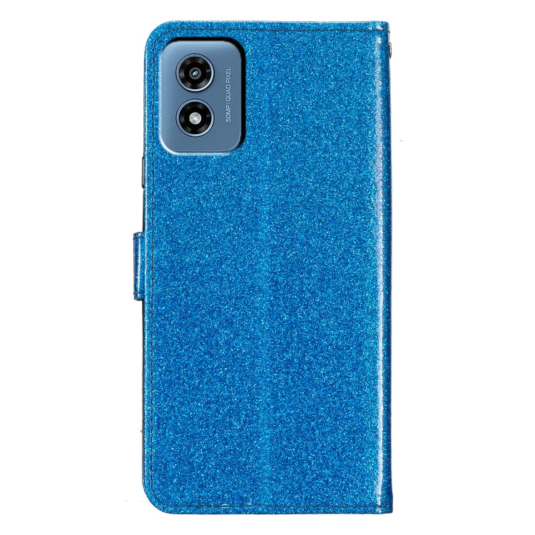 For Motorola Moto G Play 2024 Glitter Powder Flip Leather Phone Case