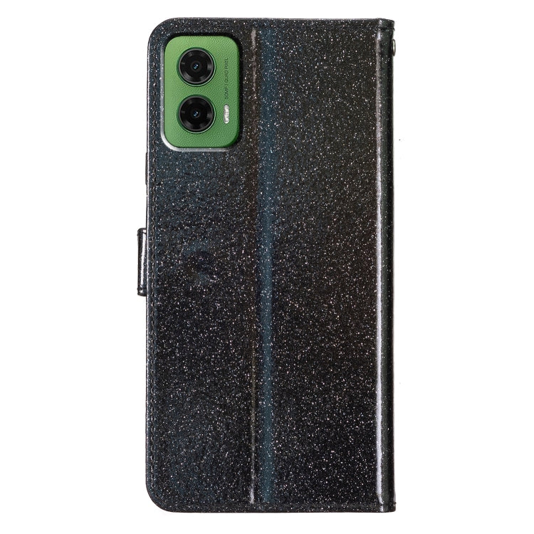 For Motorola Moto G35 Glitter Powder Flip Leather Phone Case
