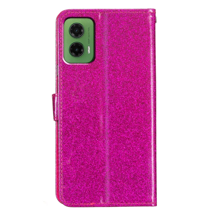 For Motorola Moto G35 Glitter Powder Flip Leather Phone Case