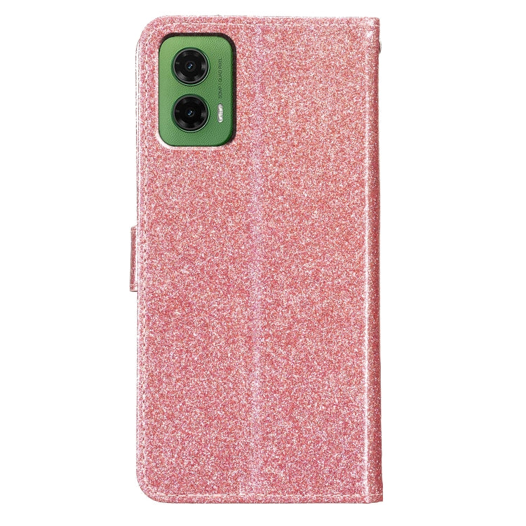 For Motorola Moto G35 Glitter Powder Flip Leather Phone Case
