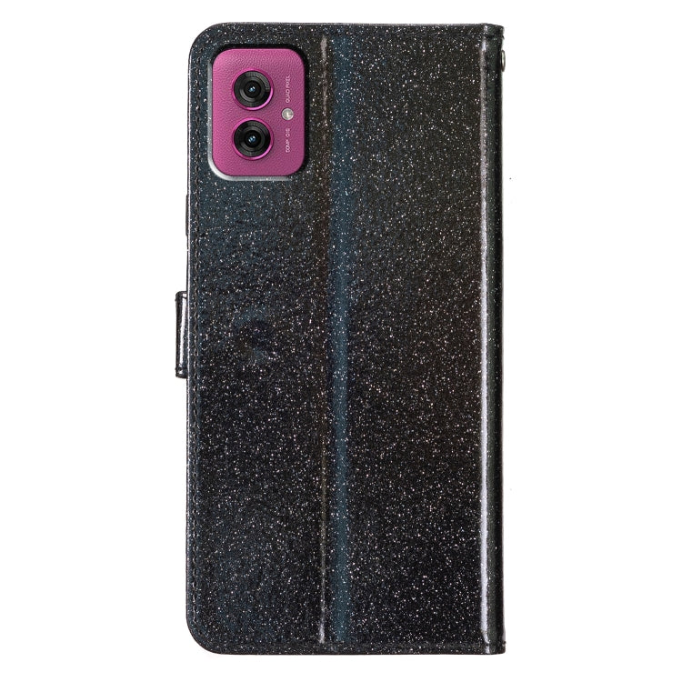 For Motorola Moto G55 Glitter Powder Flip Leather Phone Case