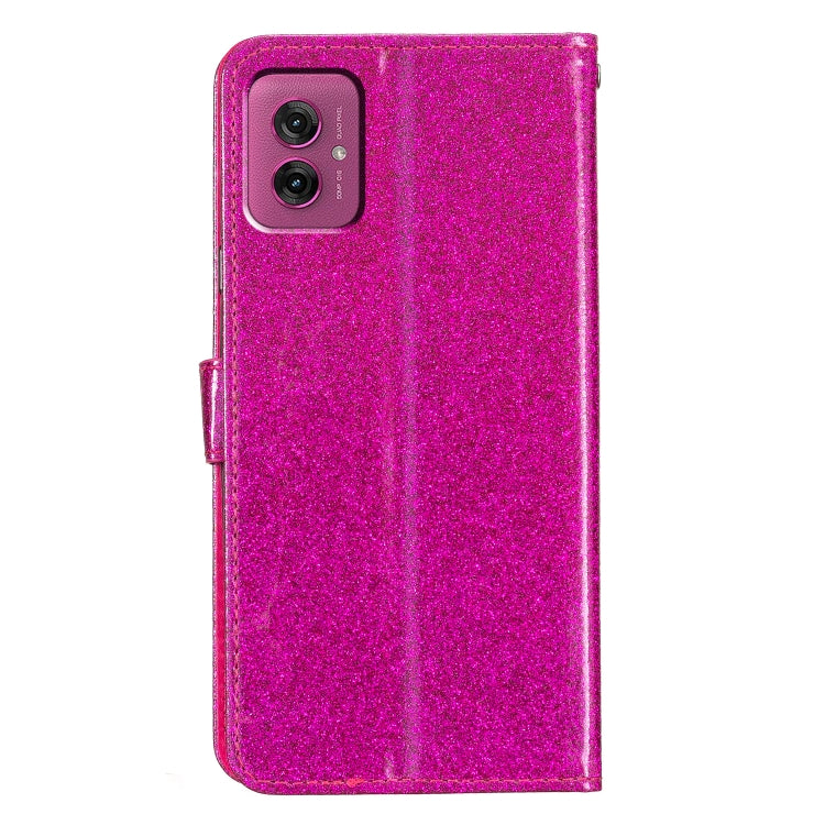 For Motorola Moto G55 Glitter Powder Flip Leather Phone Case