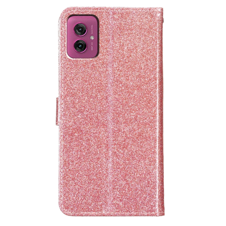 For Motorola Moto G55 Glitter Powder Flip Leather Phone Case