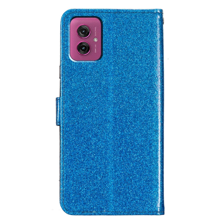 For Motorola Moto G55 Glitter Powder Flip Leather Phone Case