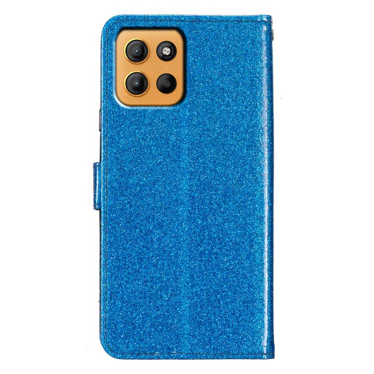 For Motorola Moto G15 Glitter Powder Flip Leather Phone Case