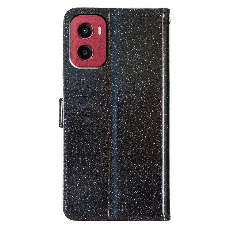 For Motorola Moto G05 Glitter Powder Flip Leather Phone Case