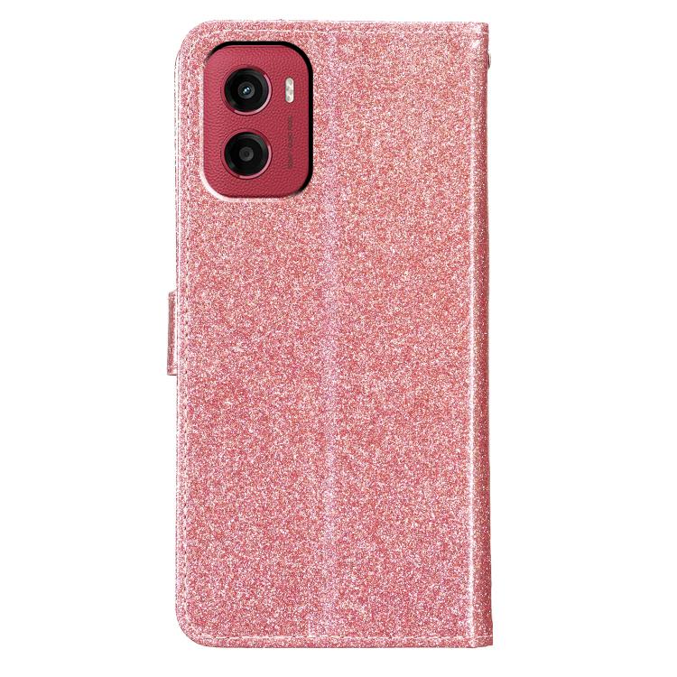 For Motorola Moto G05 Glitter Powder Flip Leather Phone Case