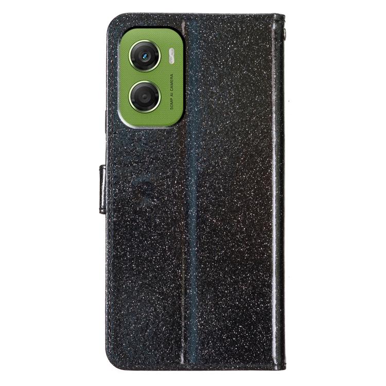 For Motorola Moto G06 4G Glitter Powder Flip Leather Phone Case