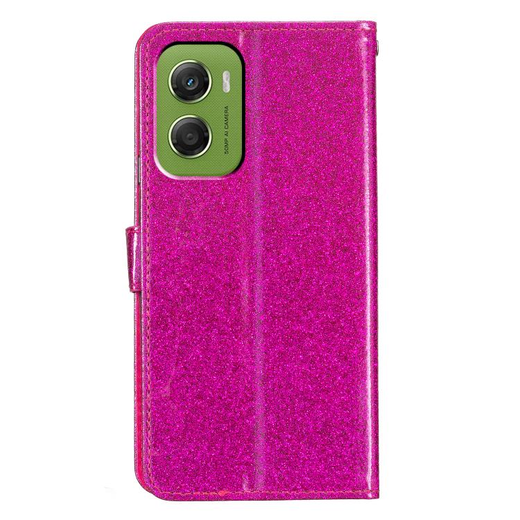 For Motorola Moto G06 4G Glitter Powder Flip Leather Phone Case