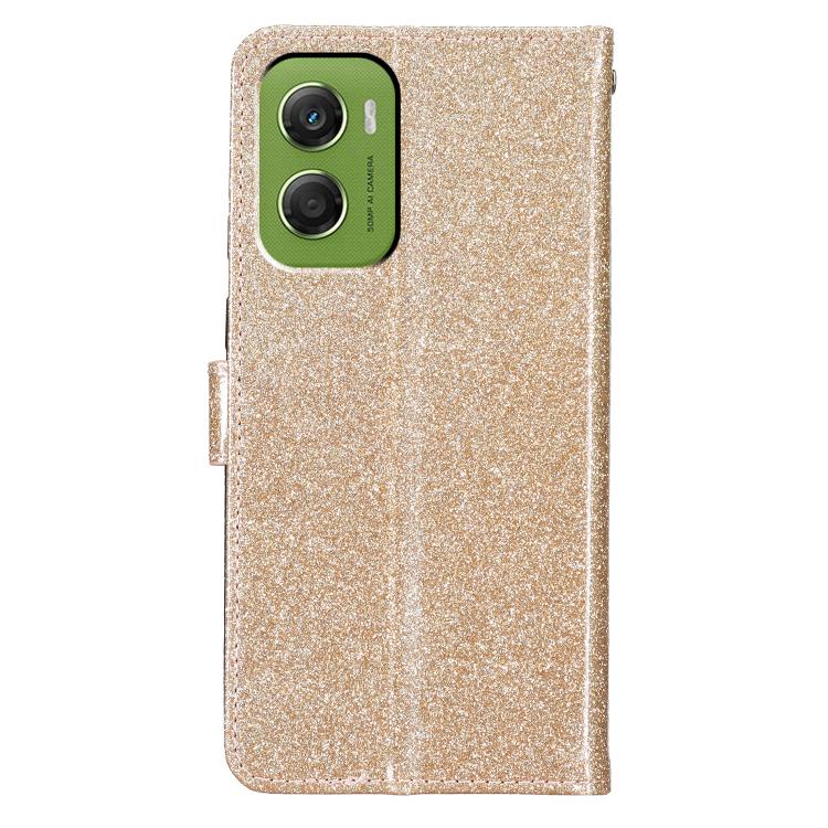 For Motorola Moto G06 4G Glitter Powder Flip Leather Phone Case