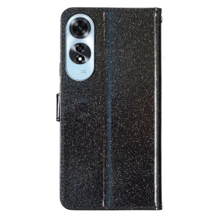 For OPPO A60 Glitter Powder Flip Leather Phone Case