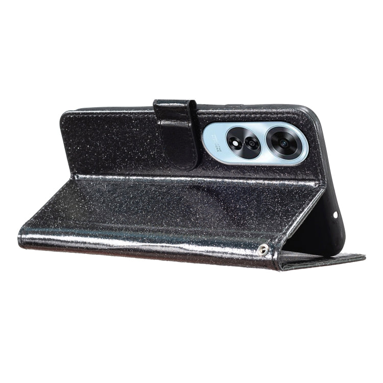For OPPO A60 Glitter Powder Flip Leather Phone Case