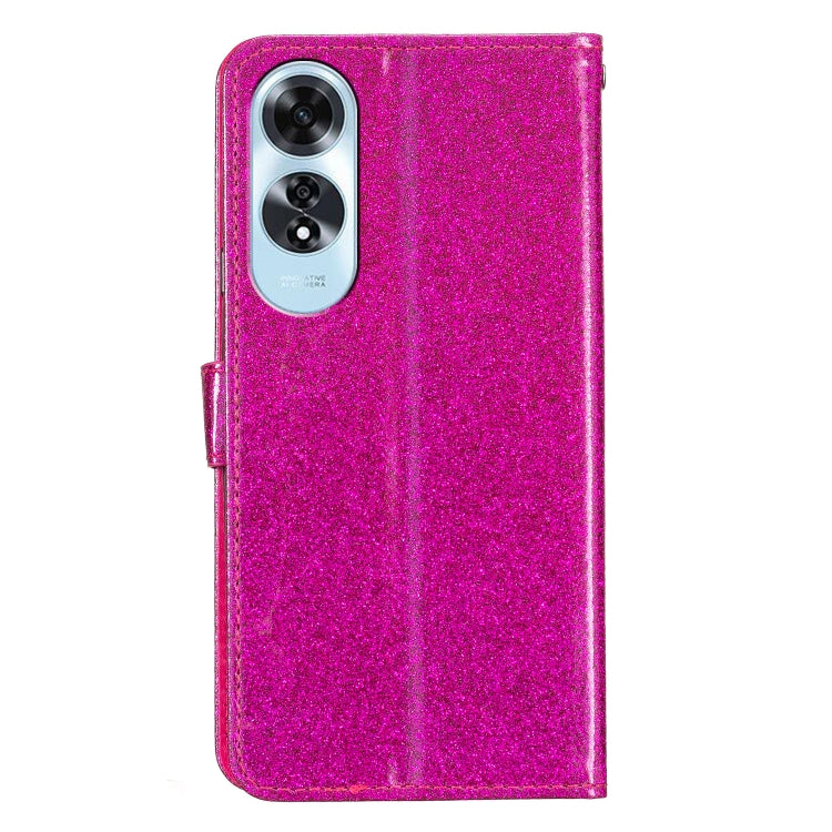For OPPO A60 Glitter Powder Flip Leather Phone Case
