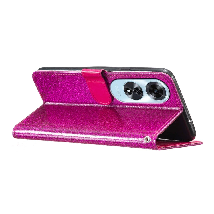 For OPPO A60 Glitter Powder Flip Leather Phone Case