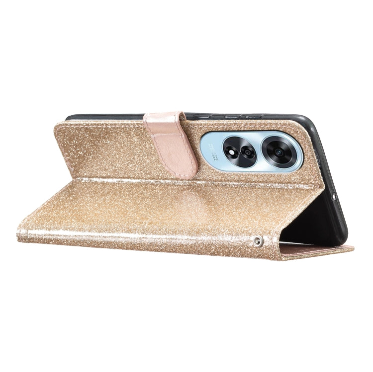 For OPPO A60 Glitter Powder Flip Leather Phone Case