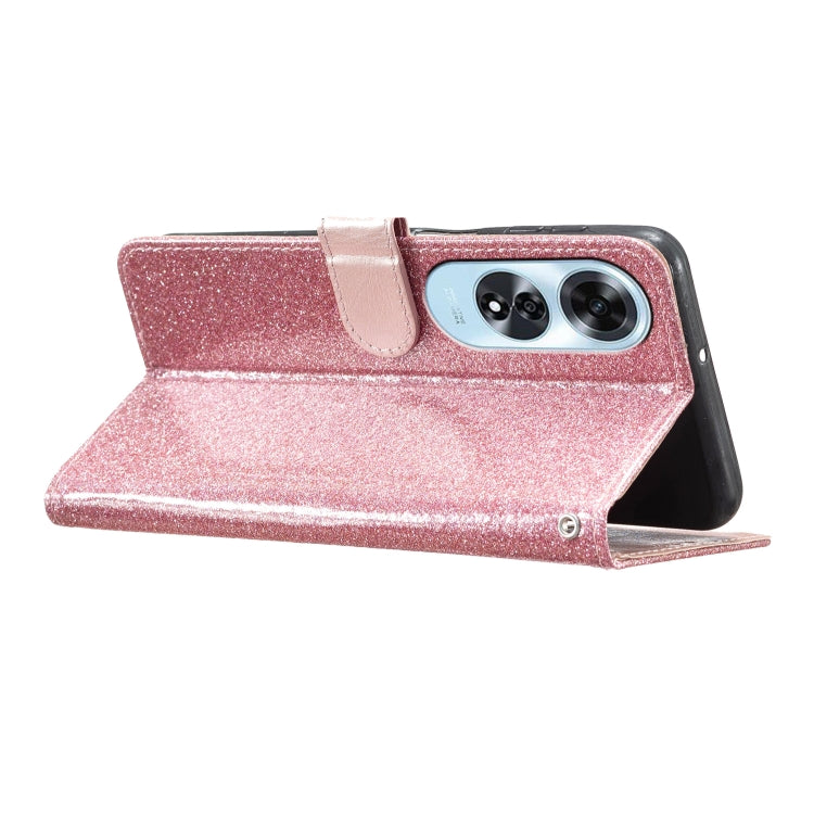 For OPPO A60 Glitter Powder Flip Leather Phone Case