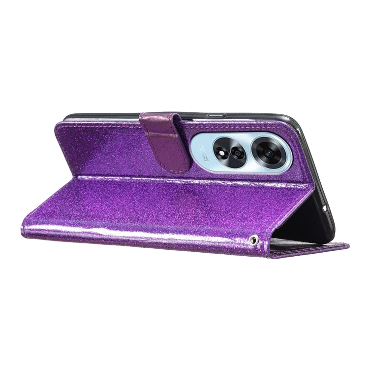 For OPPO A60 Glitter Powder Flip Leather Phone Case