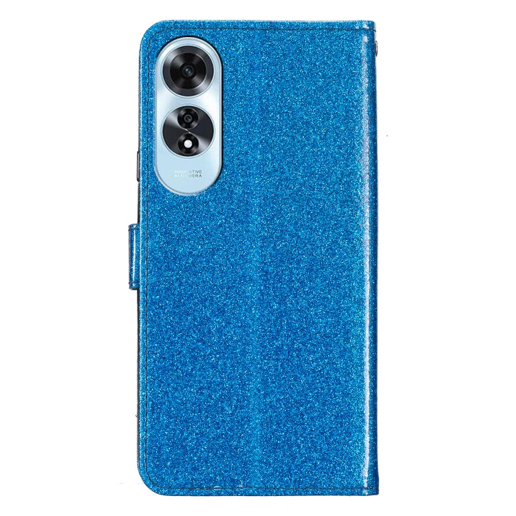 For OPPO A60 Glitter Powder Flip Leather Phone Case