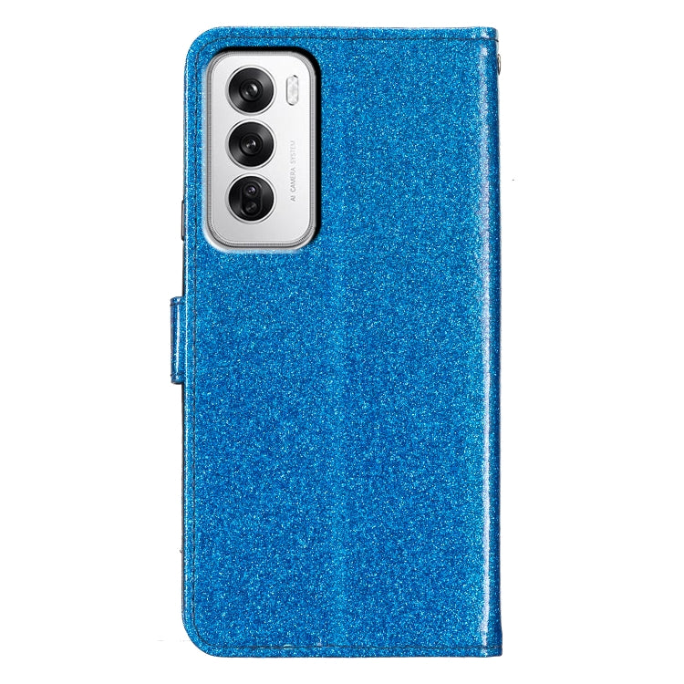 For OPPO Reno12 Global Glitter Powder Flip Leather Phone Case