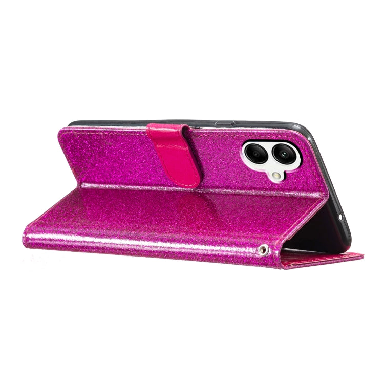 For Samsung Galaxy A06 4G Glitter Powder Flip Leather Phone Case