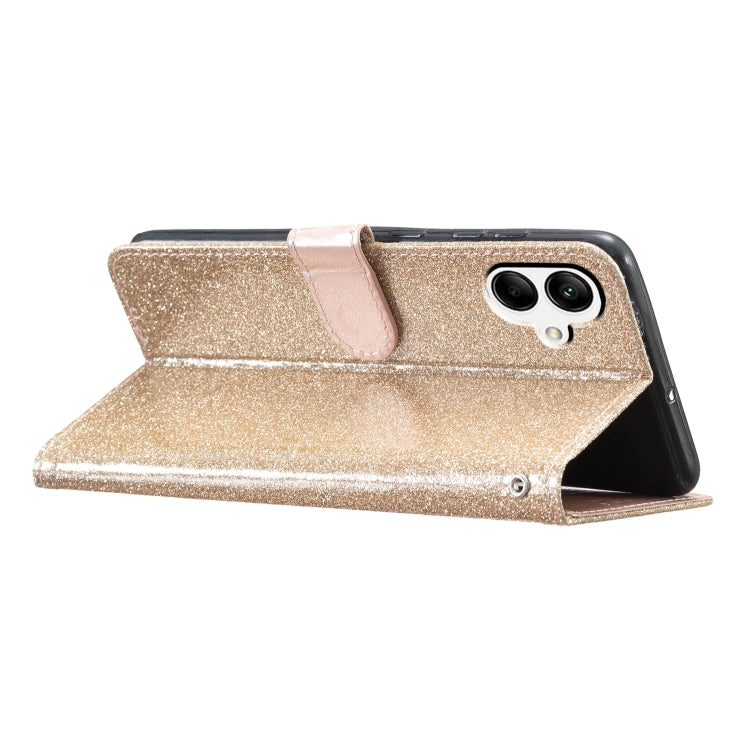 For Samsung Galaxy A06 4G Glitter Powder Flip Leather Phone Case