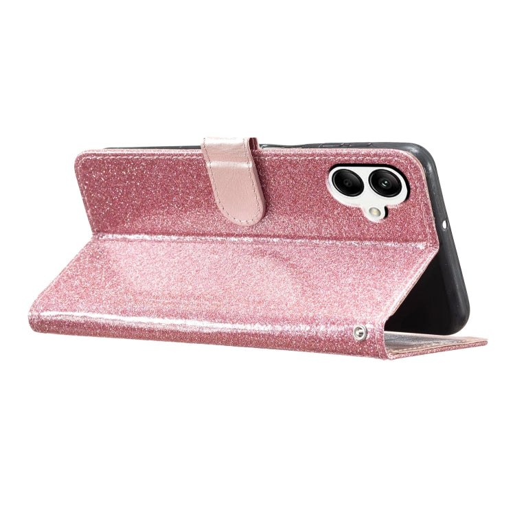For Samsung Galaxy A06 4G Glitter Powder Flip Leather Phone Case