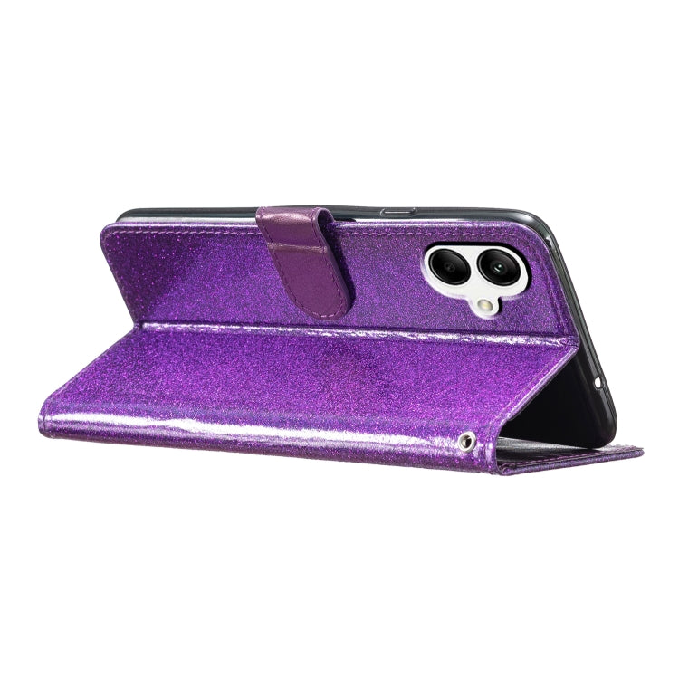 For Samsung Galaxy A06 4G Glitter Powder Flip Leather Phone Case
