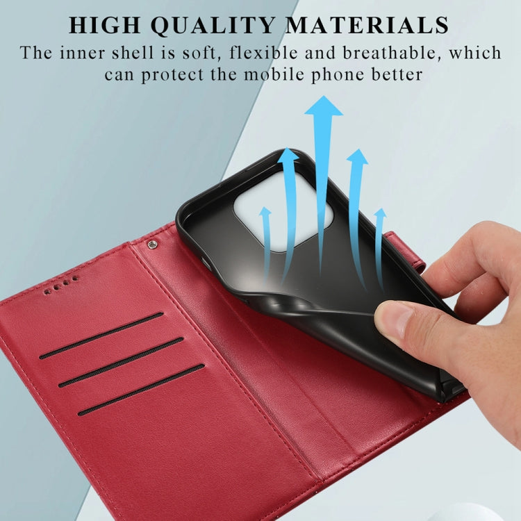 For Honor X6b PU Genuine Leather Texture Embossed Line Phone Case