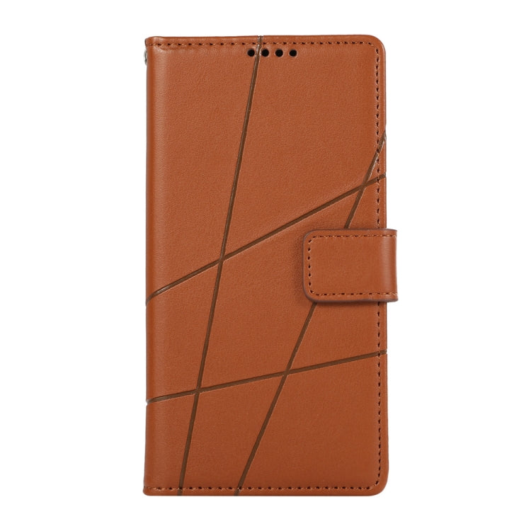 For Honor X60i PU Genuine Leather Texture Embossed Line Phone Case