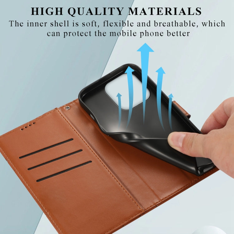For Honor X60i PU Genuine Leather Texture Embossed Line Phone Case