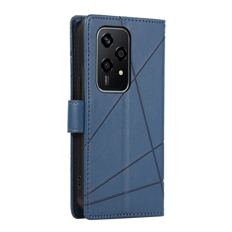 For Honor 200 Lite Global PU Genuine Leather Texture Embossed Line Phone Case