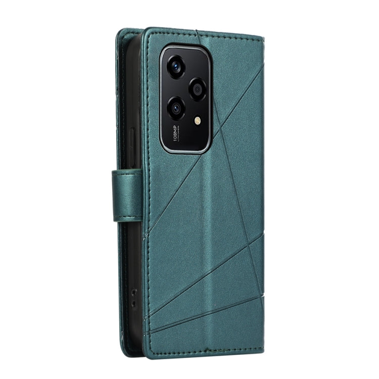 For Honor 200 Lite Global PU Genuine Leather Texture Embossed Line Phone Case