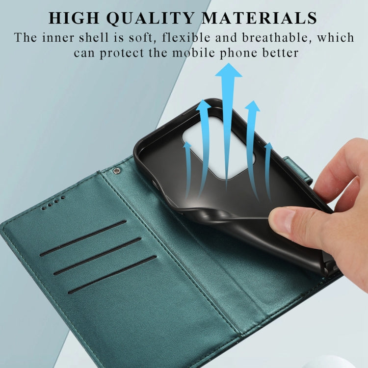 For Honor 200 Lite Global PU Genuine Leather Texture Embossed Line Phone Case