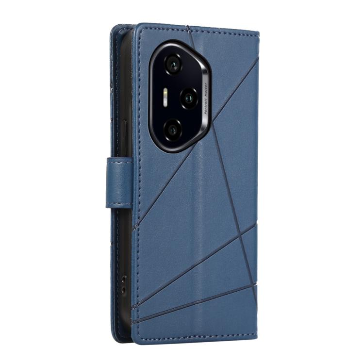 For Honor 300 Pro / 300 Ultra PU Genuine Leather Texture Embossed Line Phone Case