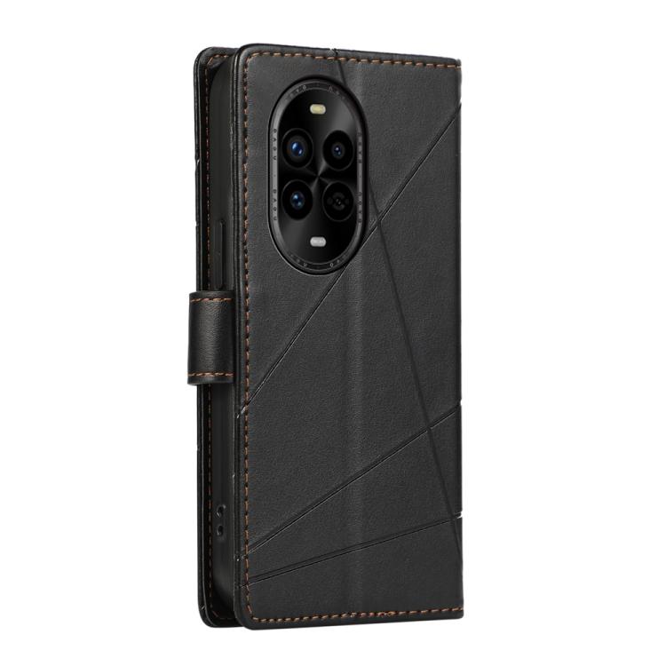 For Huawei nova 13 Pro PU Genuine Leather Texture Embossed Line Phone Case