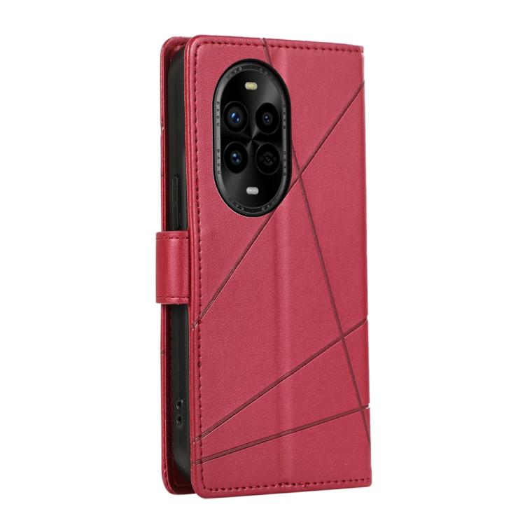 For Huawei nova 13 Pro PU Genuine Leather Texture Embossed Line Phone Case