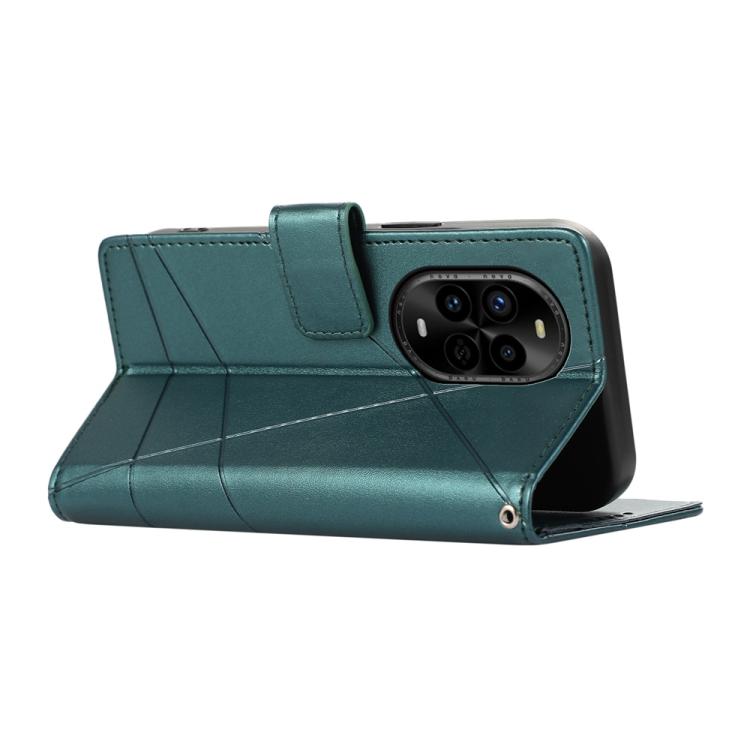 For Huawei nova 13 Pro PU Genuine Leather Texture Embossed Line Phone Case