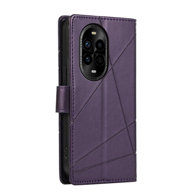 For Huawei nova 13 Pro PU Genuine Leather Texture Embossed Line Phone Case