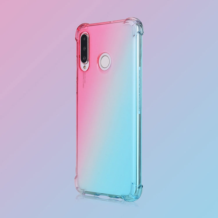 For Huawei nova 4e / P30 Lite Four-Corner Airbag Shockproof Gradient Color TPU Protective Case