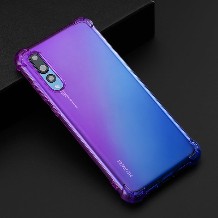 For Huawei P20 Pro Four-Corner Airbag Shockproof Gradient Color TPU Protective Case