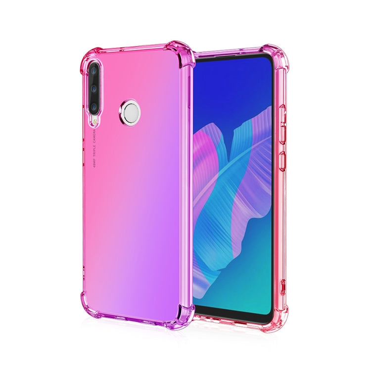For Huawei P40 Lite E / Y7p Four-Corner Airbag Shockproof Gradient Color TPU Protective Case