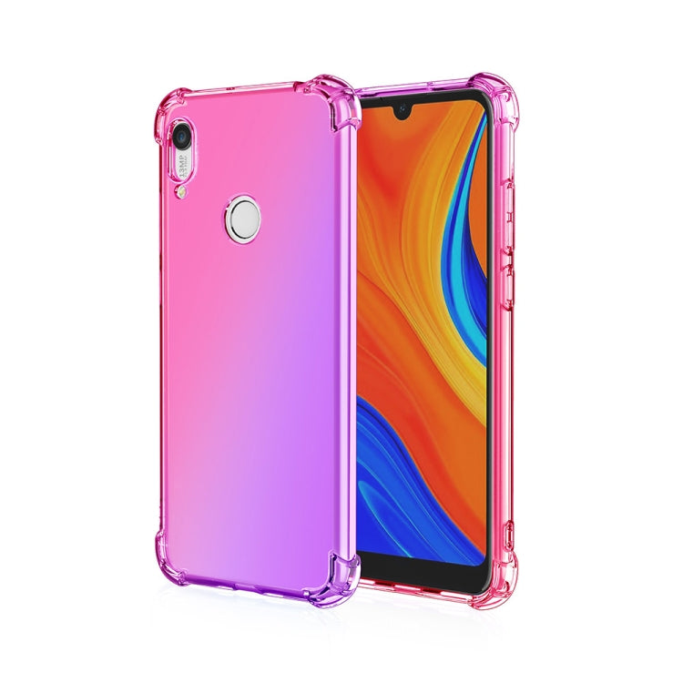For Huawei Y6s 2019 Four-Corner Airbag Shockproof Gradient Color TPU Protective Case