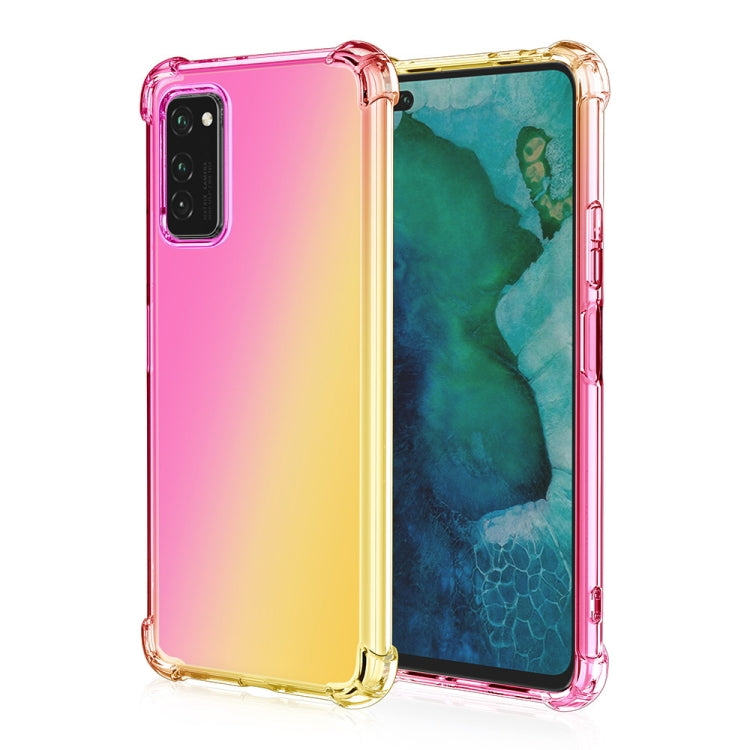 For Huawei Honor V30 Four-Corner Airbag Shockproof Gradient Color TPU Protective Case