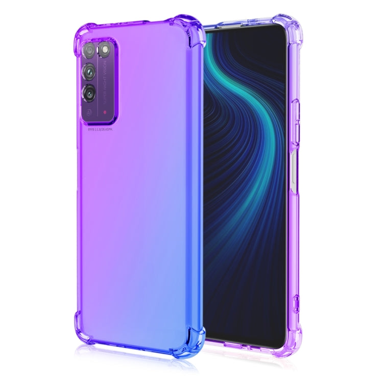 For Huawei Honor X10 5G Four-Corner Airbag Shockproof Gradient Color TPU Protective Case